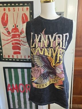 Lynyrd Skynyrd Sleeveless Graphic Band Tee Tank Large